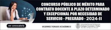 CONCURSO PÚBLICO CONTRATO DOCENTE PREGRADO 2024-II