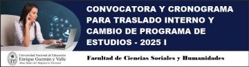 Convocatoria traslado interno y cambio de programa de estudios 2025-I