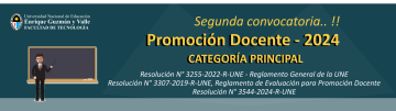 Proceso de promoción docente - Segunda convocatoria