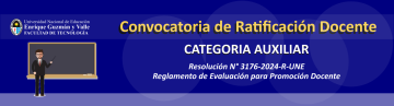 Ratificación docente - Categoría auxiliar