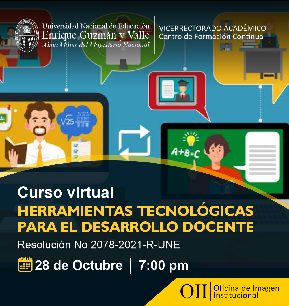 Curso Virtual: Herramientas Tecnológicas Para El Desarrollo Docente ...